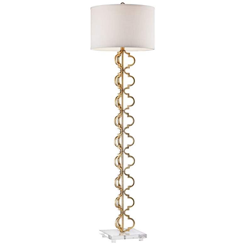 Castile 62" High Gold Leaf Metal Floor Lamp