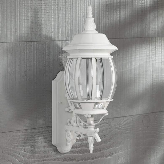 Central Park 22 3/4"H White Upbridge Arm Outdoor Wall Light