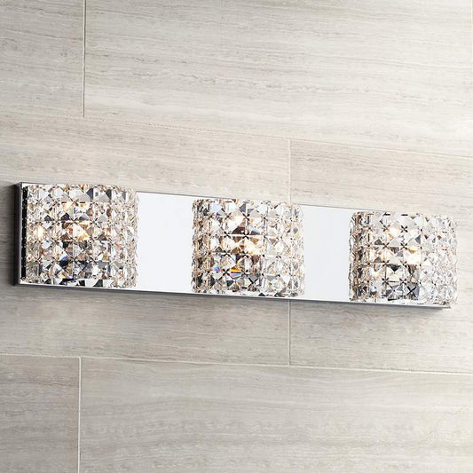 Cesenna 25 1/2" Wide Crystal 3-Light Bath Vanity Light