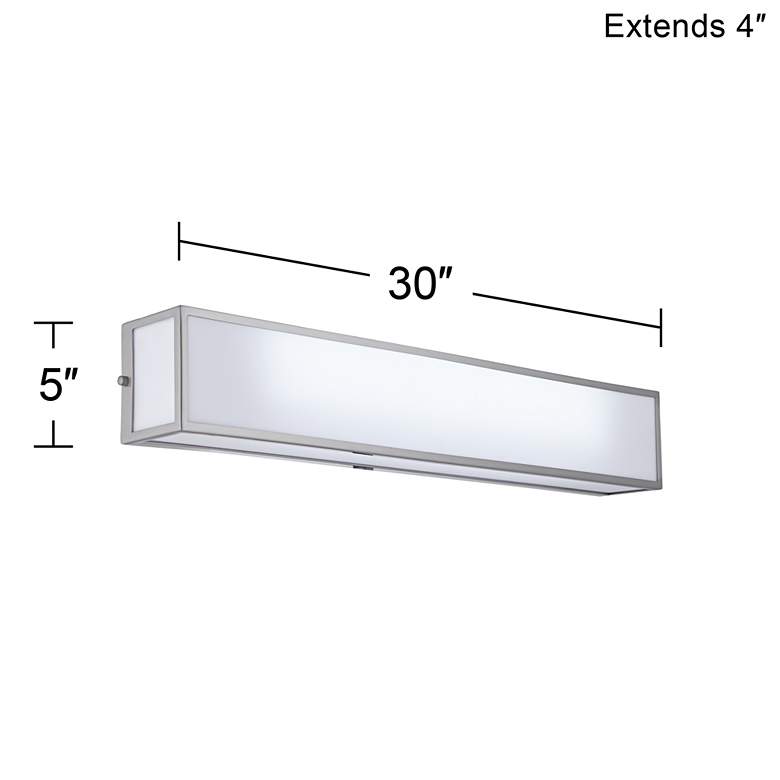 Chance 30" Wide Frosted White Acrylic LED Bath Light