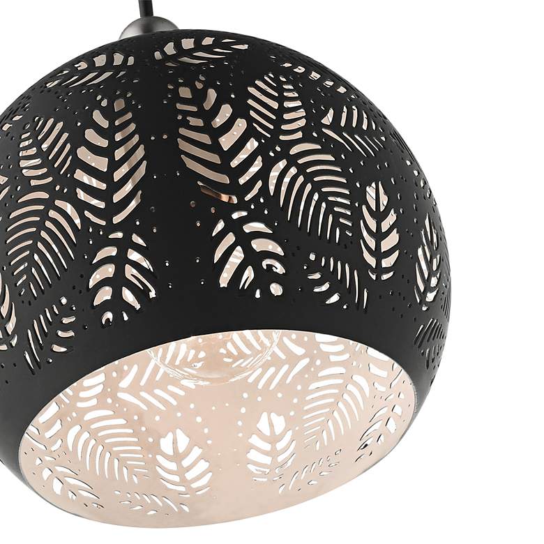 Chantily 8" Wide Black Metal Globe Mini Pendant Light