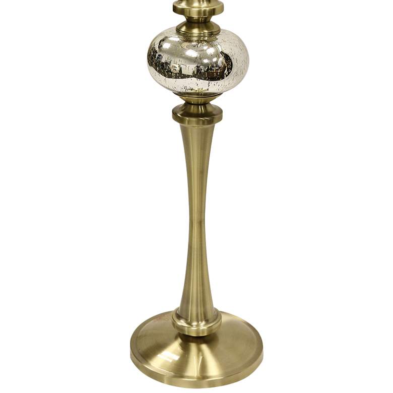 Charlemagne Antique Brass Floor Lamp w/ Mercury Glass Sphere