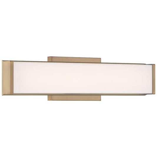 Citi - LED Vanity - Antique Brushed Brass with Acrylic Lens Shade - 20 W