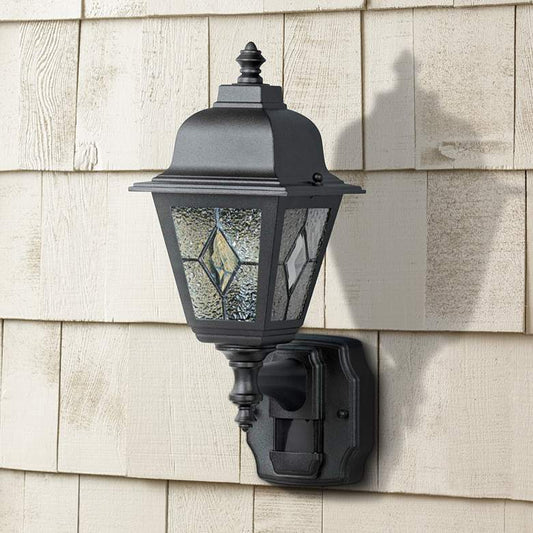 Classic Cottage Black Motion Sensor Outdoor Wall Light