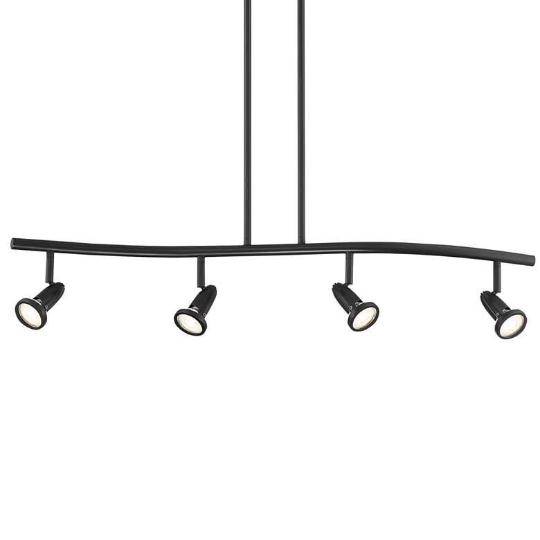 Cobra 33" Wide Black 4-Light LED Island Pendant