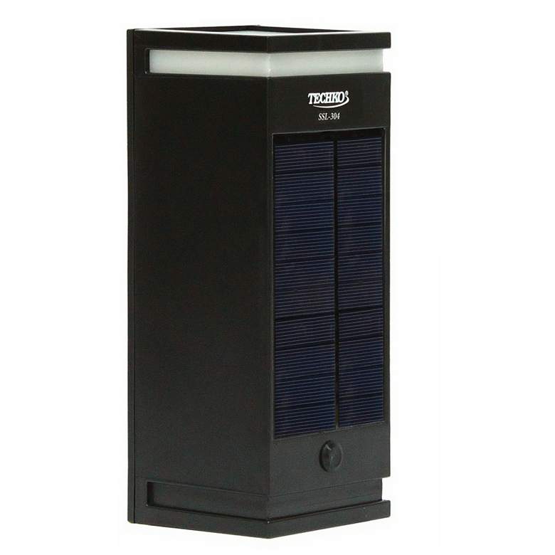 Cole 9 1/4" High Black LED Single Direction Solar Wall Light