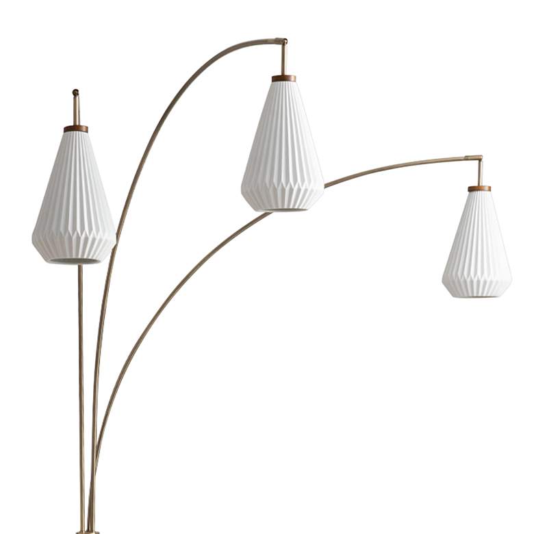 Concord Weathered Brass 3-Light Arc Floor Lamp