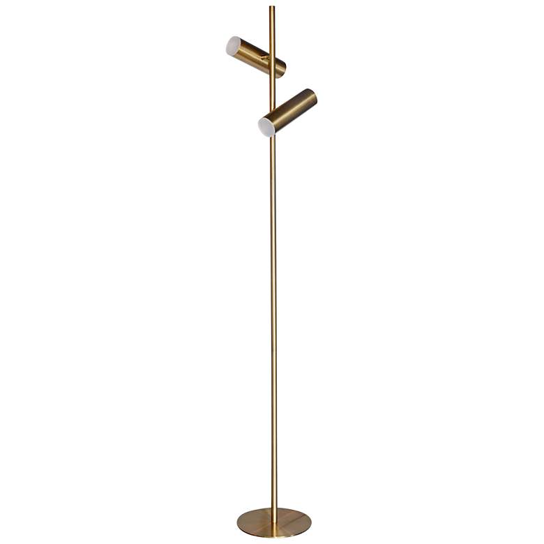 Constance Aged Brass Metal 2-Light Floor Lamp
