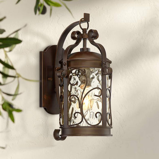 Conway 17 1/2"H Oil-Rubbed Bronze Scroll Outdoor Wall Light