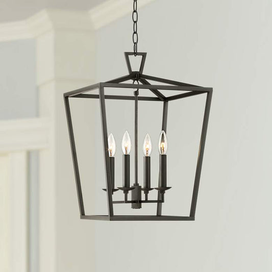 Coronado 14" Wide Oiled Bronze 4-Light Entry Pendant