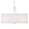 Cream Textured Polyester 16" Wide Pendant Chandelier