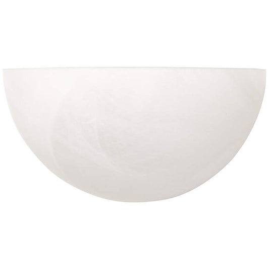 Crescent 5"H Matte White Faux Alabaster Glass Wall Sconce