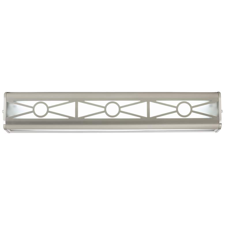 Criss-Cross 25 1/4" Wide Brushed Steel Bathroom Light