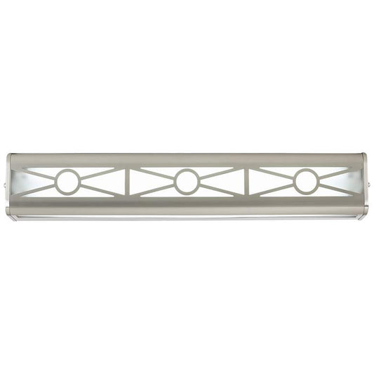 Criss-Cross 25 1/4" Wide Brushed Steel Bathroom Light