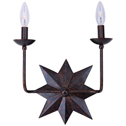 Crystorama Astro 2-Light 16" High Bronze Wall Sconce