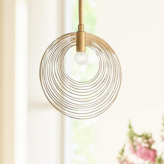 Crystorama Doral 10" Wide Renaissance Gold Mini Pendant Light