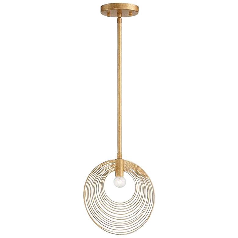 Crystorama Doral 10" Wide Renaissance Gold Mini Pendant Light