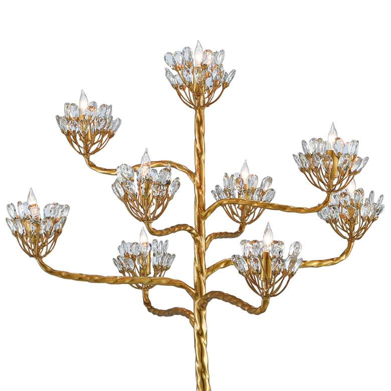 Currey and Company Agave Americana Gold Leaf Floor Lamp