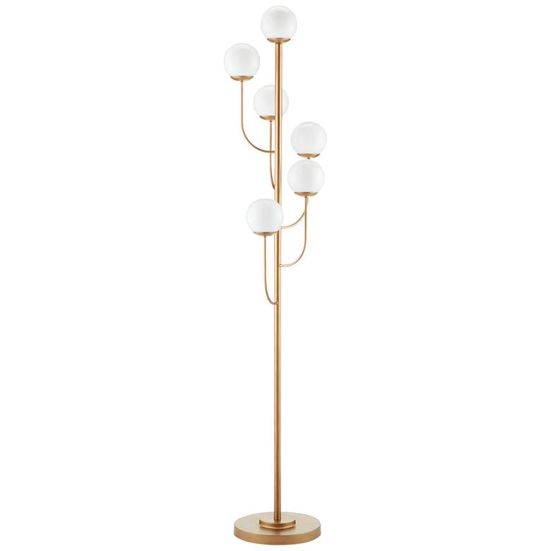 Currey and Company Farnsworth 6-Light Brass Tree Floor Lamp