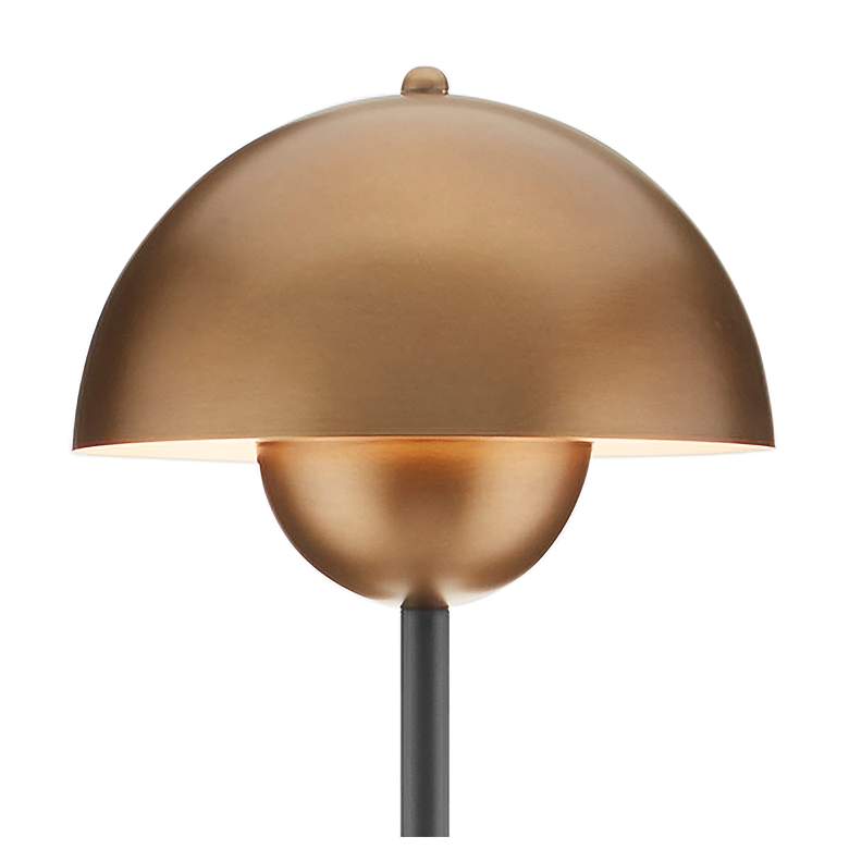 Currey and Company La Rue Brushed Brass and Black Floor Lamp