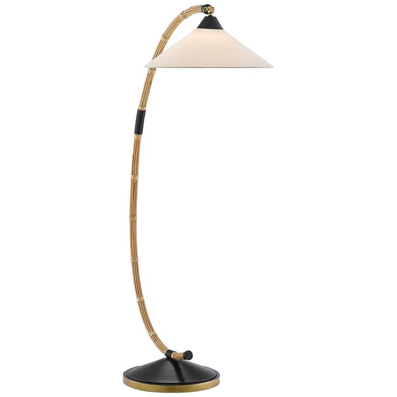 Currey and Company Lisbon Natural Rattan Floor Lamp