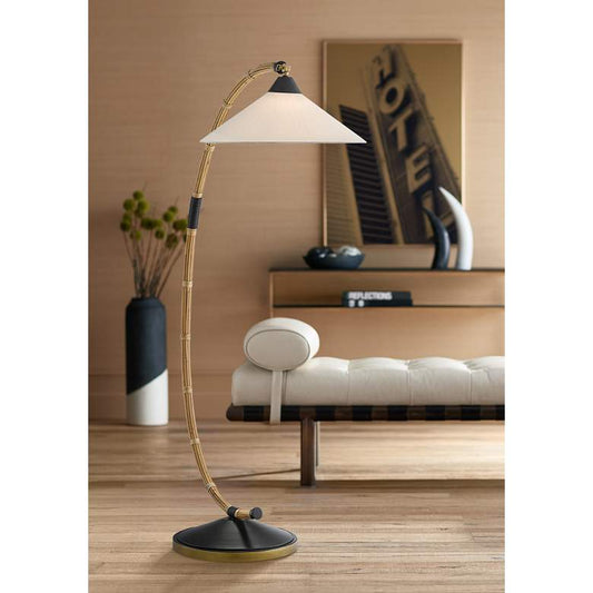 Currey and Company Lisbon Natural Rattan Floor Lamp