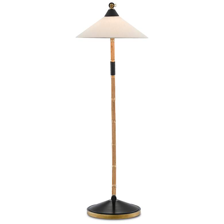 Currey and Company Lisbon Natural Rattan Floor Lamp