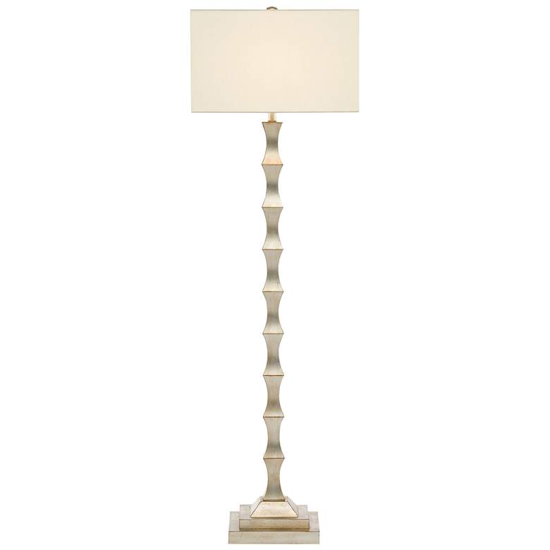 Currey and Company Lyndhurst Silver Leaf Floor Lamp