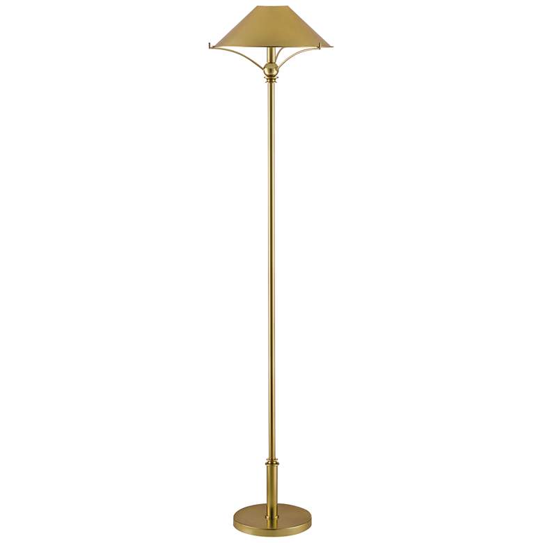 Currey and Company Maarla Polished Brass Floor Lamp