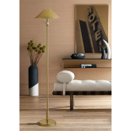 Currey and Company Maarla Polished Brass Floor Lamp