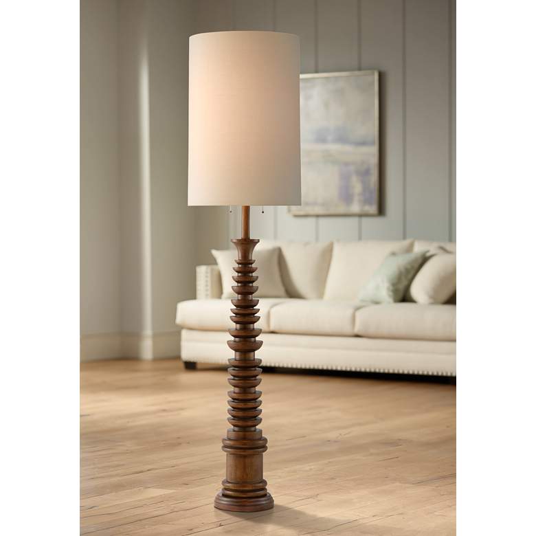 Currey and Company Malayan Brown Floor Lamp