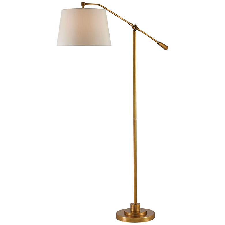 Currey and Company Maxstoke Brass Adjustable Floor Lamp