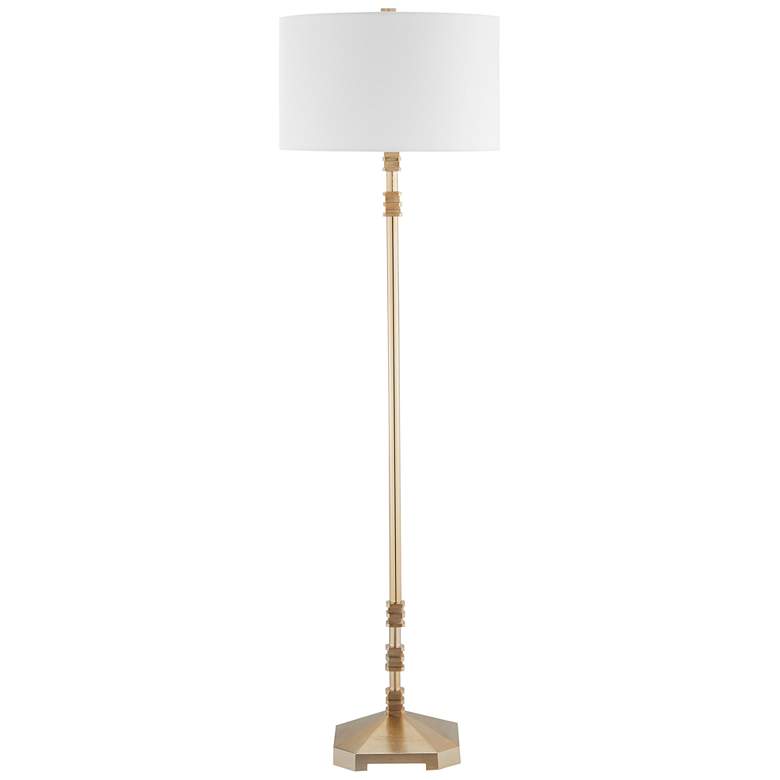 Currey and Company Pilare Shiny Gold Floor Lamp