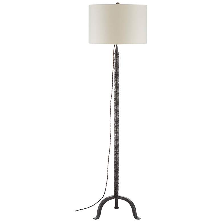 Currey and Company Sandro Dark Antique Nickel Floor Lamp