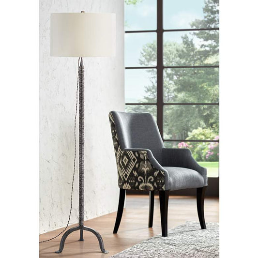 Currey and Company Sandro Dark Antique Nickel Floor Lamp