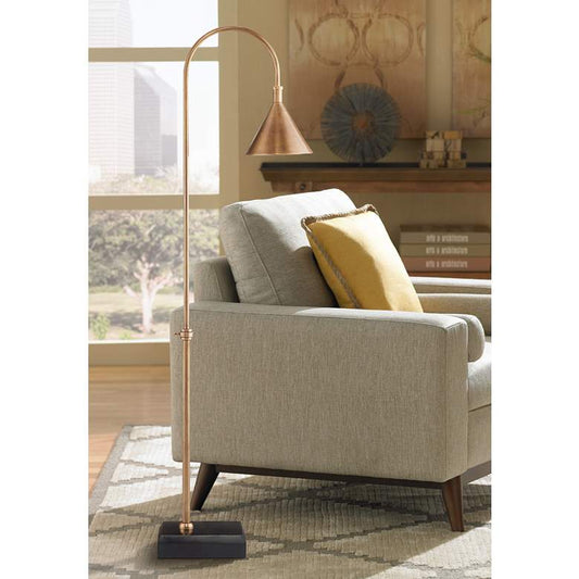 Currey and Company Vision Brass and Granite Arc Floor Lamp