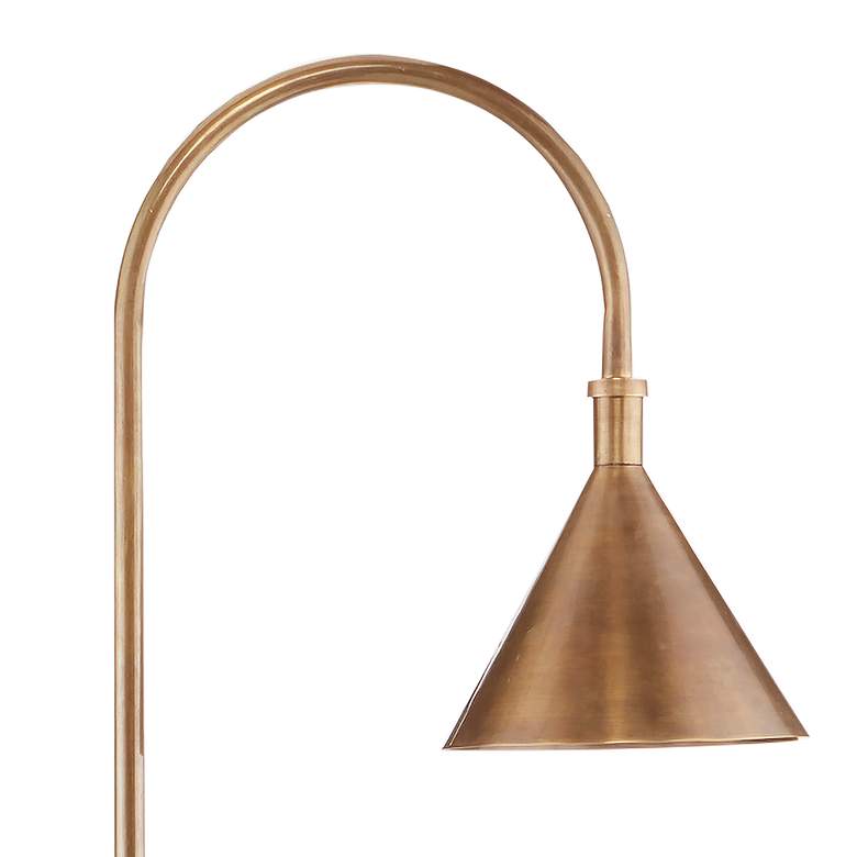 Currey and Company Vision Brass and Granite Arc Floor Lamp