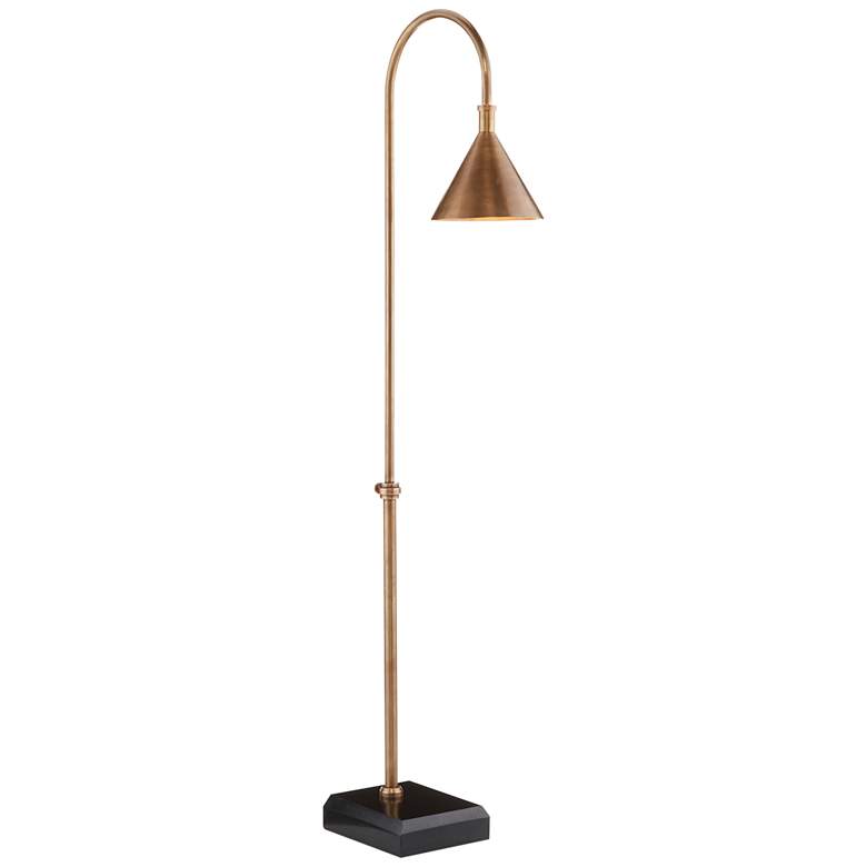 Currey and Company Vision Brass and Granite Arc Floor Lamp