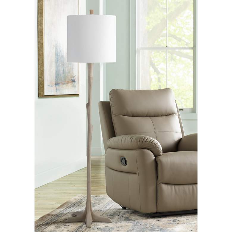 Currey and Company Zephyrus Faux Bois Floor Lamp