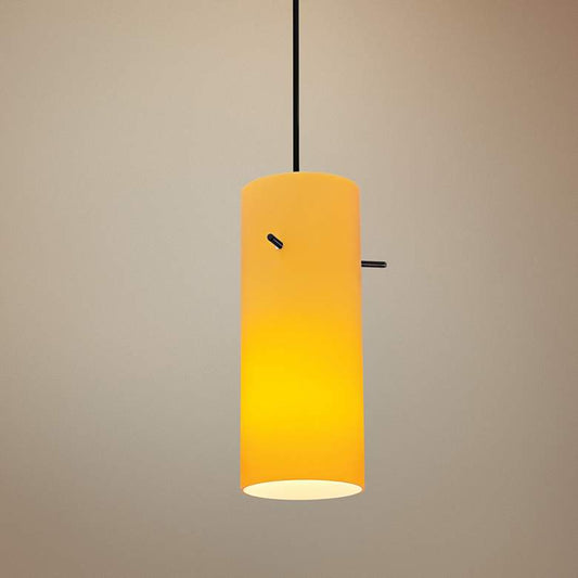 Cylinder 4" Wide Glass LED Mini Pendant
