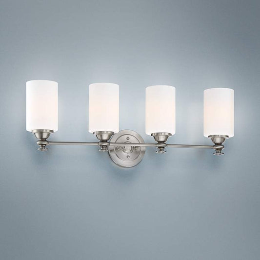 Dardyn 29 1/2" Wide Brushed Polished Nickel Bath Light