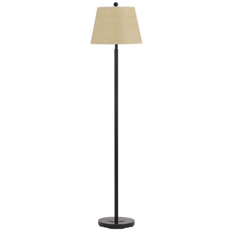 Dark Bronze Hard Back Shade 60" High Floor Lamp