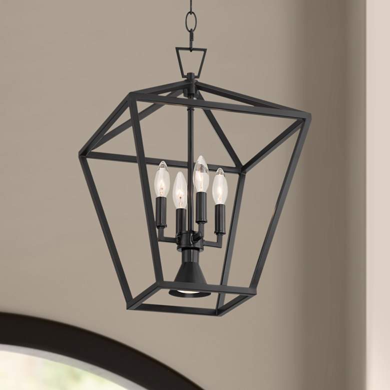 Daynes 19 3/4"W 4-Light Entry Pendant with Downlight