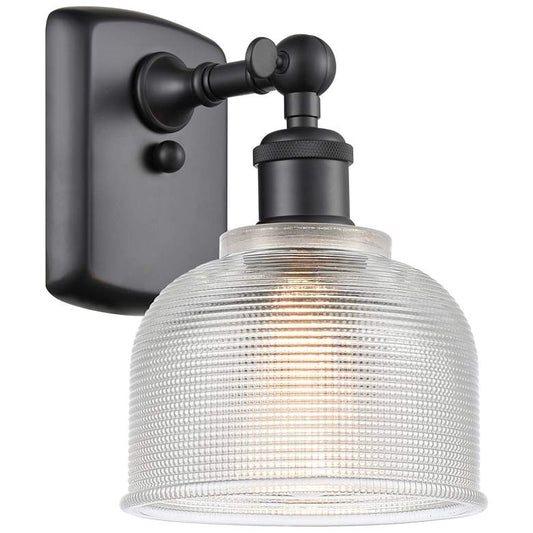 Dayton 6" LED Sconce - Matte Black Finish - Clear Shade