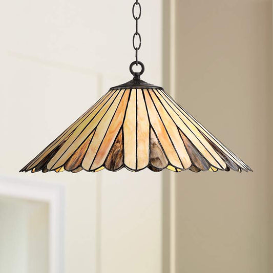 Deppa 19 3/4" Wide Tiffany Style Plug-In Swag Chandelier