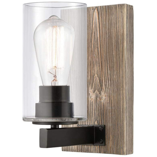 Diego 5" LED Sconce - Matte Black Finish - Clear Shade