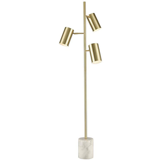 Dimond Dien Honey Brass Metal 3-Light LED Tree Floor Lamp