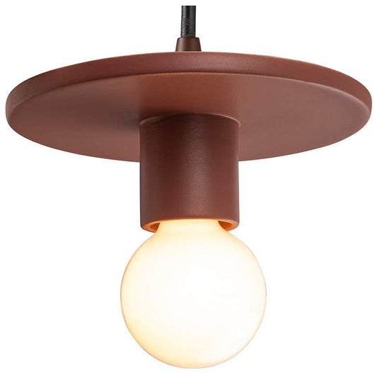 Discus Pendant - Canyon Clay -Black Cord