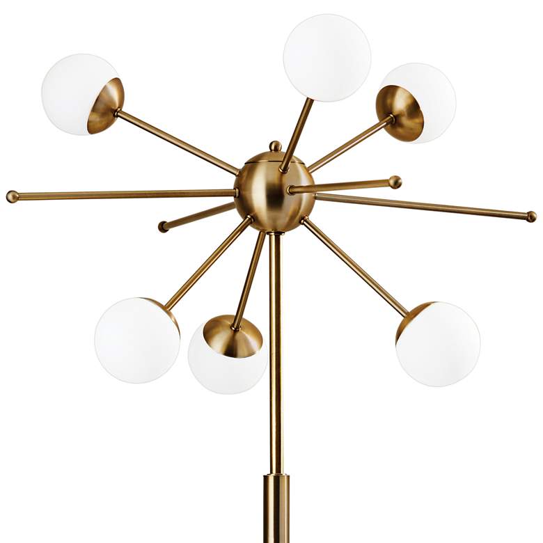 Doppler Antique Brass LED Sputnik Floor Lamp