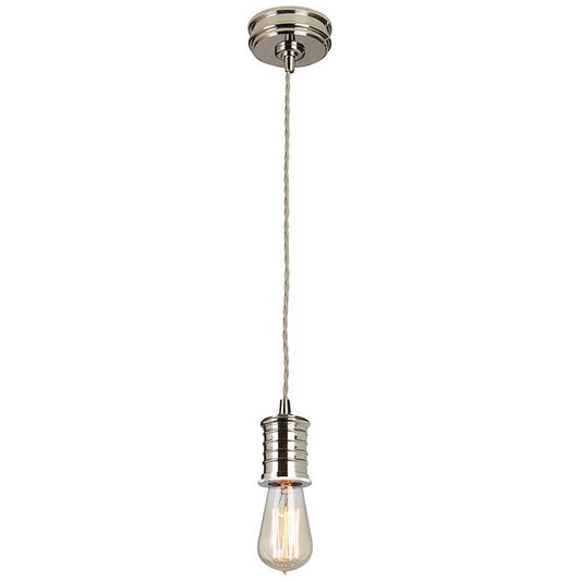 Douille 4" Wide Polished Nickel Mini Pendant